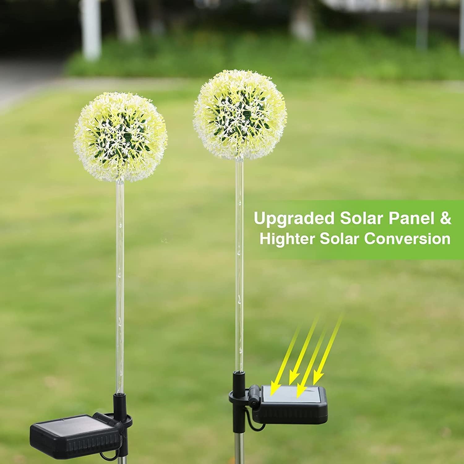 Solar Lights Outdoor Garden 4 Pack Dandelion Garden Lights with 16 Colourful LEDs Waterproof Solar Flower Lights for Lawn Yard Garden Ornaments Outdoor