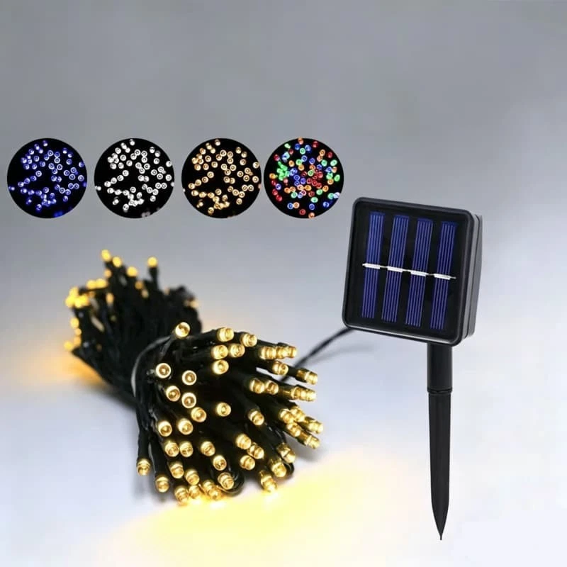 (RGB) Garden Christmas 100 LED Wedding Party Solar Waterproof Lights Outdoor