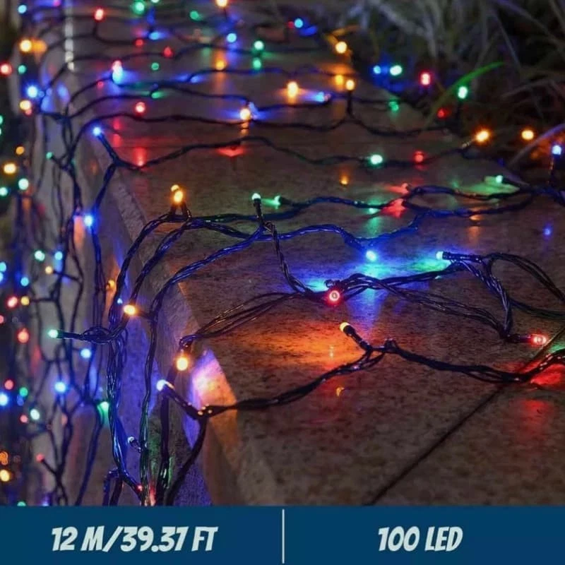 (RGB) Garden Christmas 100 LED Wedding Party Solar Waterproof Lights Outdoor