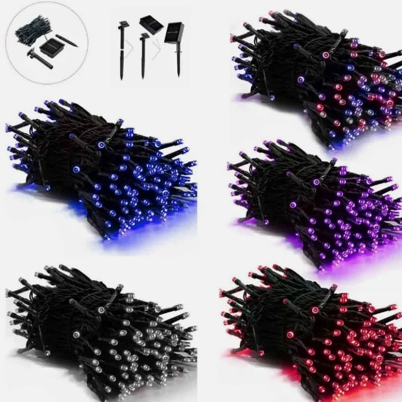 (RGB) Garden Christmas 100 LED Wedding Party Solar Waterproof Lights Outdoor