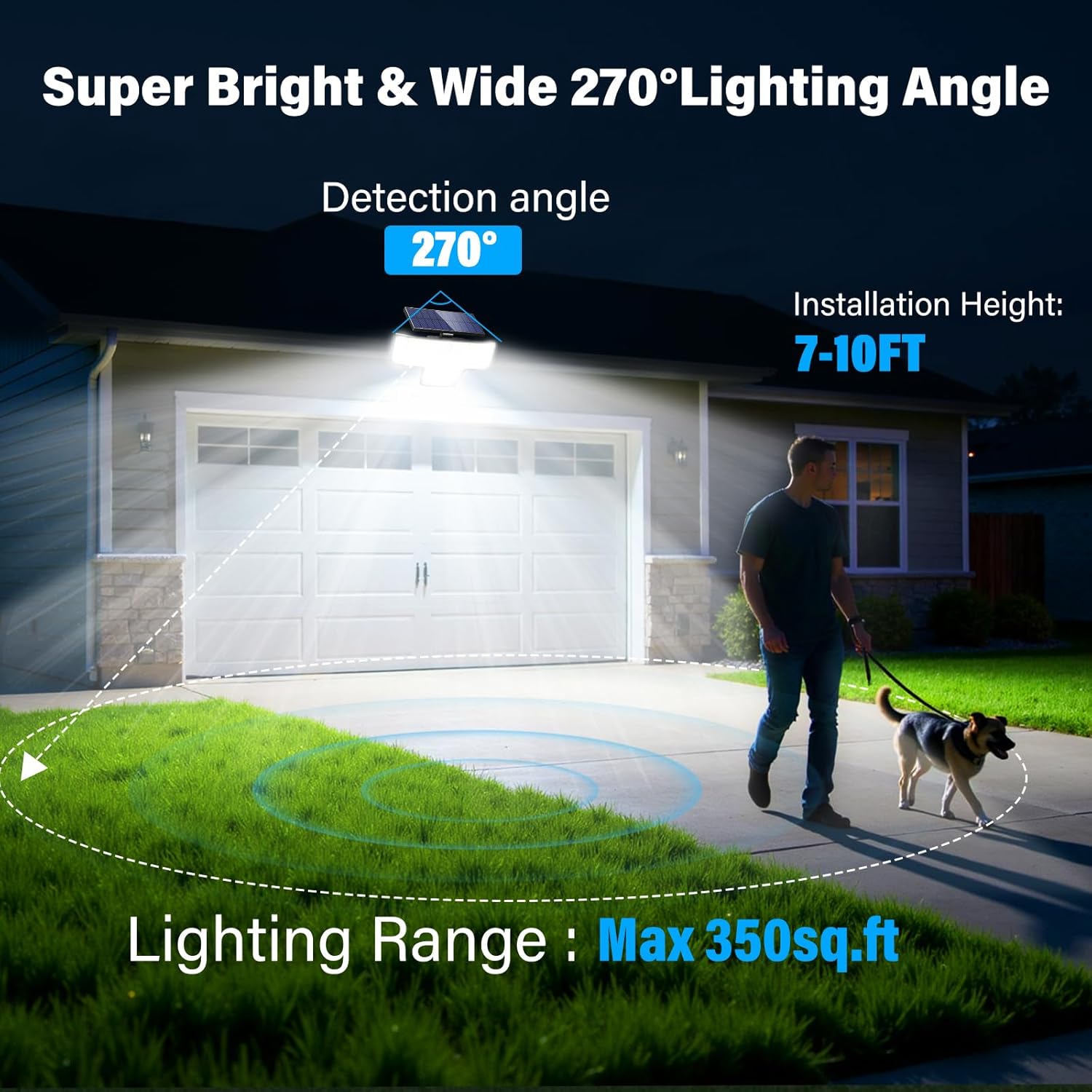(1 PCS)  Solar Lights Outdoor 448 LED Flood Light IP65 Waterproof Solar Street Lights with Motion Sensor and Remote Control for Garden