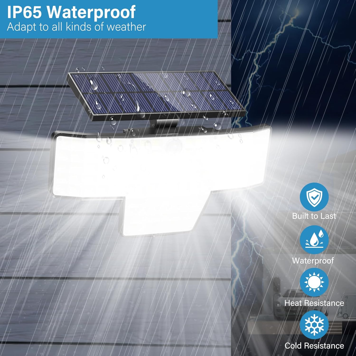 (1 PCS)  Solar Lights Outdoor 448 LED Flood Light IP65 Waterproof Solar Street Lights with Motion Sensor and Remote Control for Garden