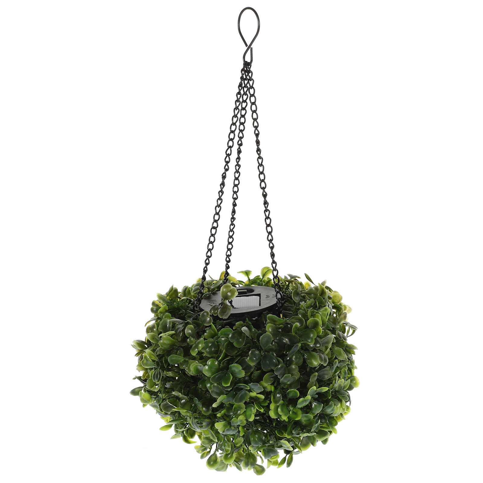 Solar Hanging Plants Lamp Artificial LED Lighted Topiary Balls Iron Pink Home Decor Garden Outdoor Scene Layout Wedding Seasonal