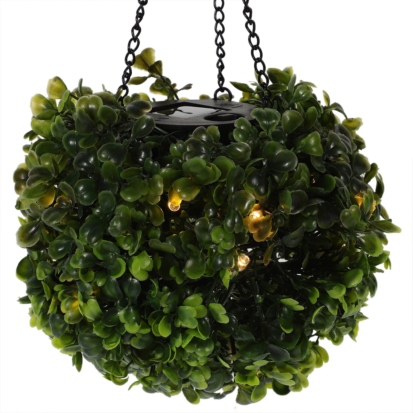 Solar Hanging Plants Lamp Artificial LED Lighted Topiary Balls Iron Pink Home Decor Garden Outdoor Scene Layout Wedding Seasonal