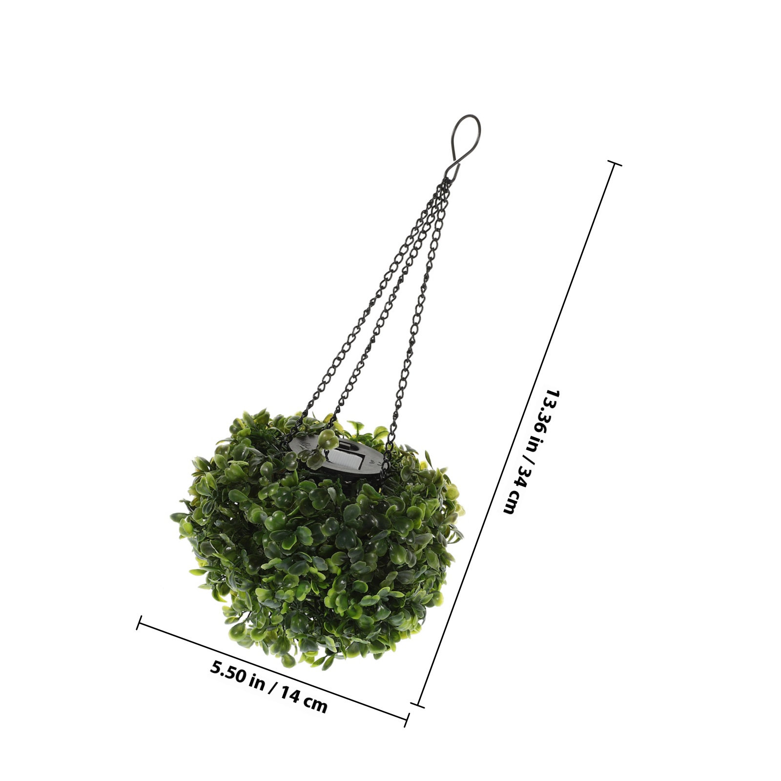 Solar Hanging Plants Lamp Artificial LED Lighted Topiary Balls Iron Pink Home Decor Garden Outdoor Scene Layout Wedding Seasonal