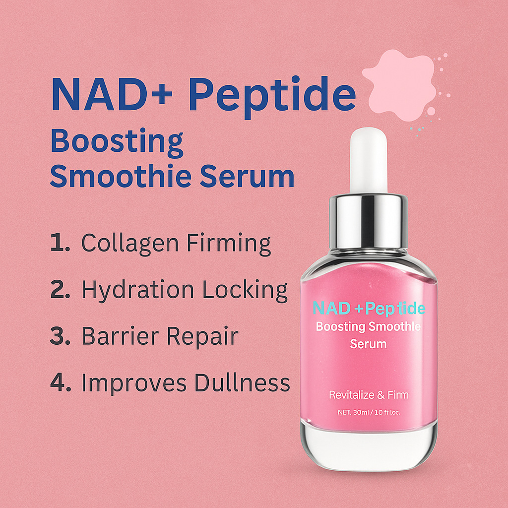 NAD Plus Peptide Rejuvenating Essence For Facial Repair Soothing Skin Daily Revitalizing Face Care Treatment