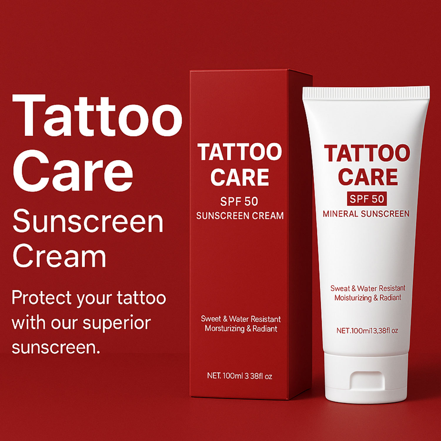 Tattoo Aftercare Protective Shield Cream Isolating Barrier Repair For Newly Tattooed Skin Daily Moisturizing Care 100ml