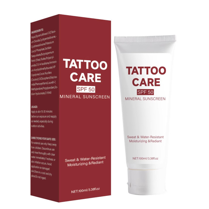 Tattoo Aftercare Protective Shield Cream Isolating Barrier Repair For Newly Tattooed Skin Daily Moisturizing Care 100ml