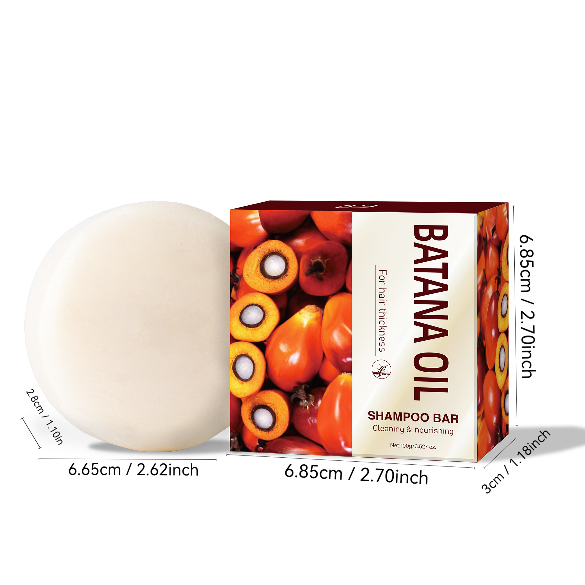 Batana Shampoo Bar Nourishing Scalp Strengthening Roots For Dry Damaged Hair Daily Deep Cleansing And Repair 100g