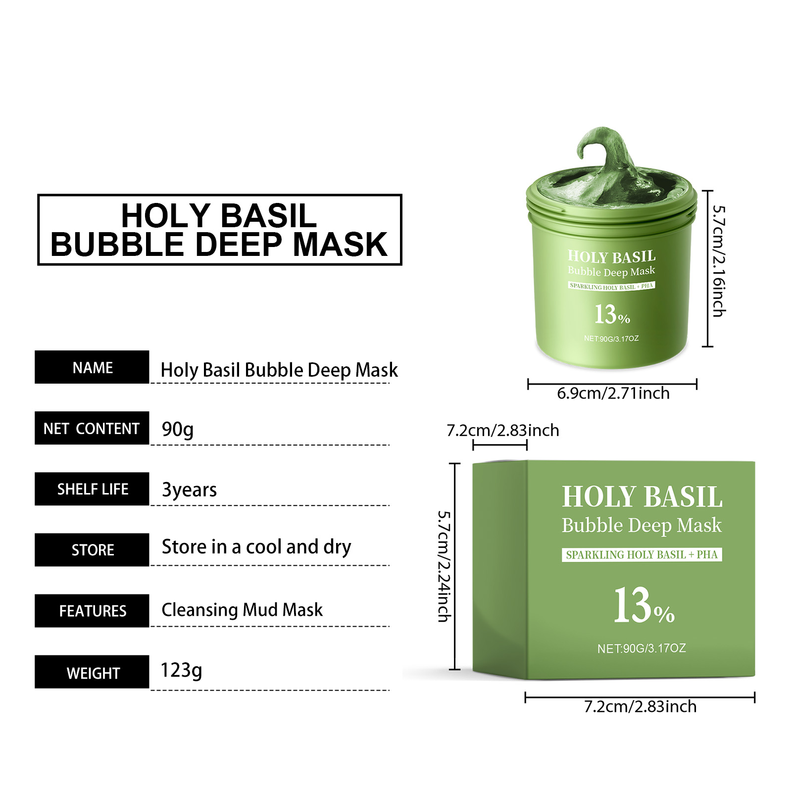 Facial Cleansing Bubble Mask Mild Purifying Oil Control Blackhead Removing Hydrating Moisturizing Soft Smooth Refreshing Watery Bright Skin