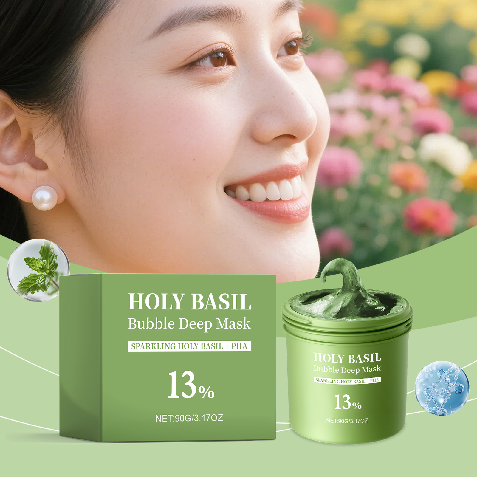 Facial Cleansing Bubble Mask Mild Purifying Oil Control Blackhead Removing Hydrating Moisturizing Soft Smooth Refreshing Watery Bright Skin