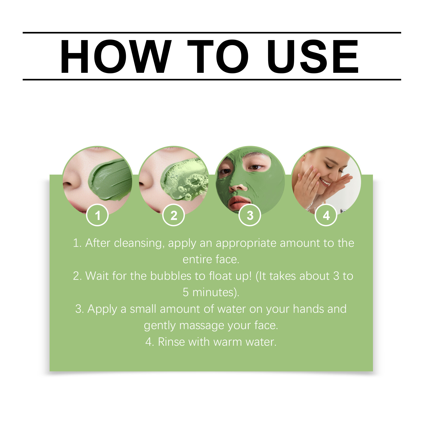 Facial Cleansing Bubble Mask Mild Purifying Oil Control Blackhead Removing Hydrating Moisturizing Soft Smooth Refreshing Watery Bright Skin