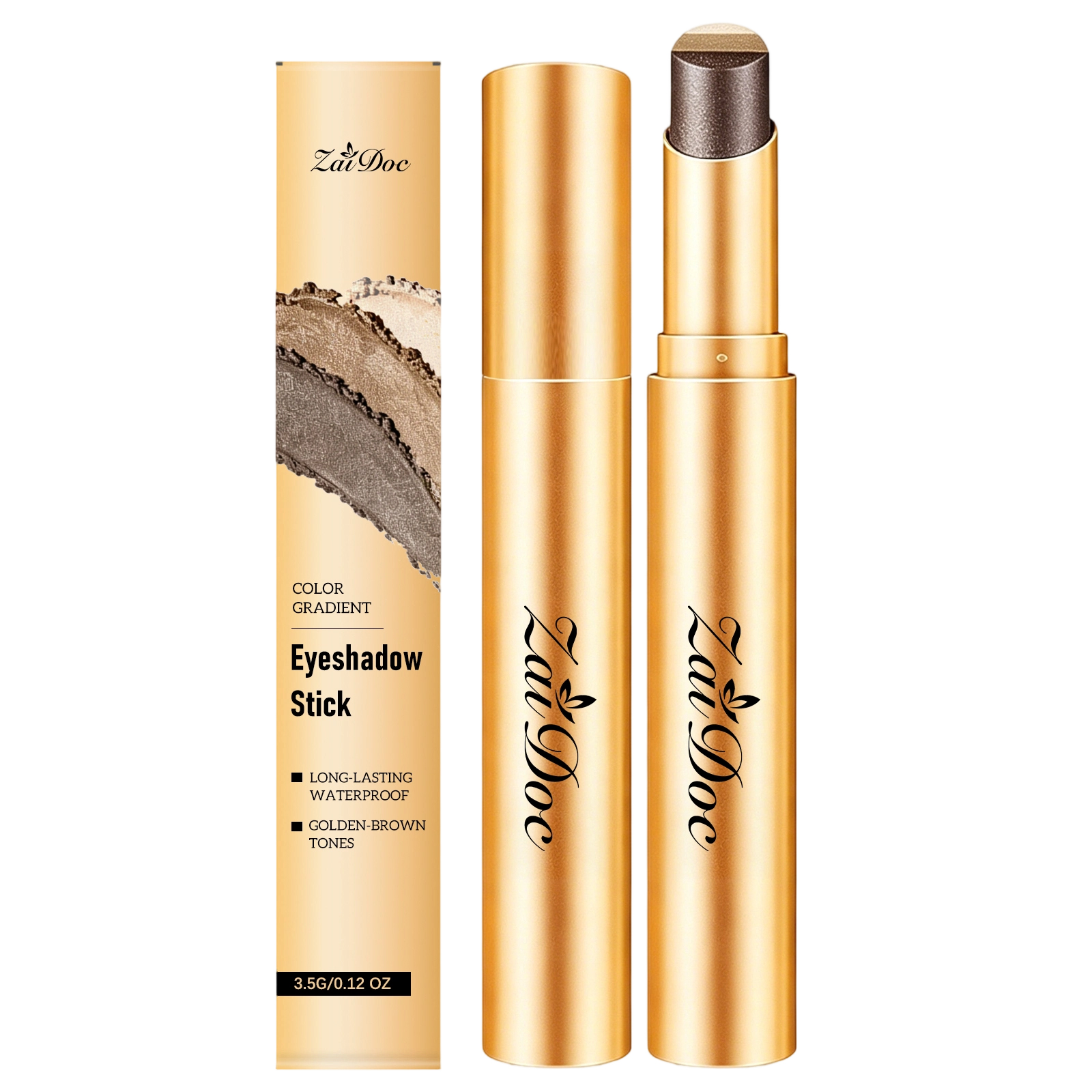 (Pearlescent Earth Tone) Eyeshadow Stick Long Lasting Multi Color Silky Pigmented Compact Bright Create Makeup Look For Daily Beauty Styling