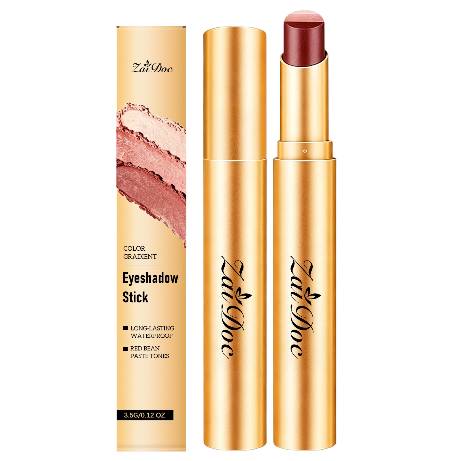 (Pearlescent Earth Tone) Eyeshadow Stick Long Lasting Multi Color Silky Pigmented Compact Bright Create Makeup Look For Daily Beauty Styling