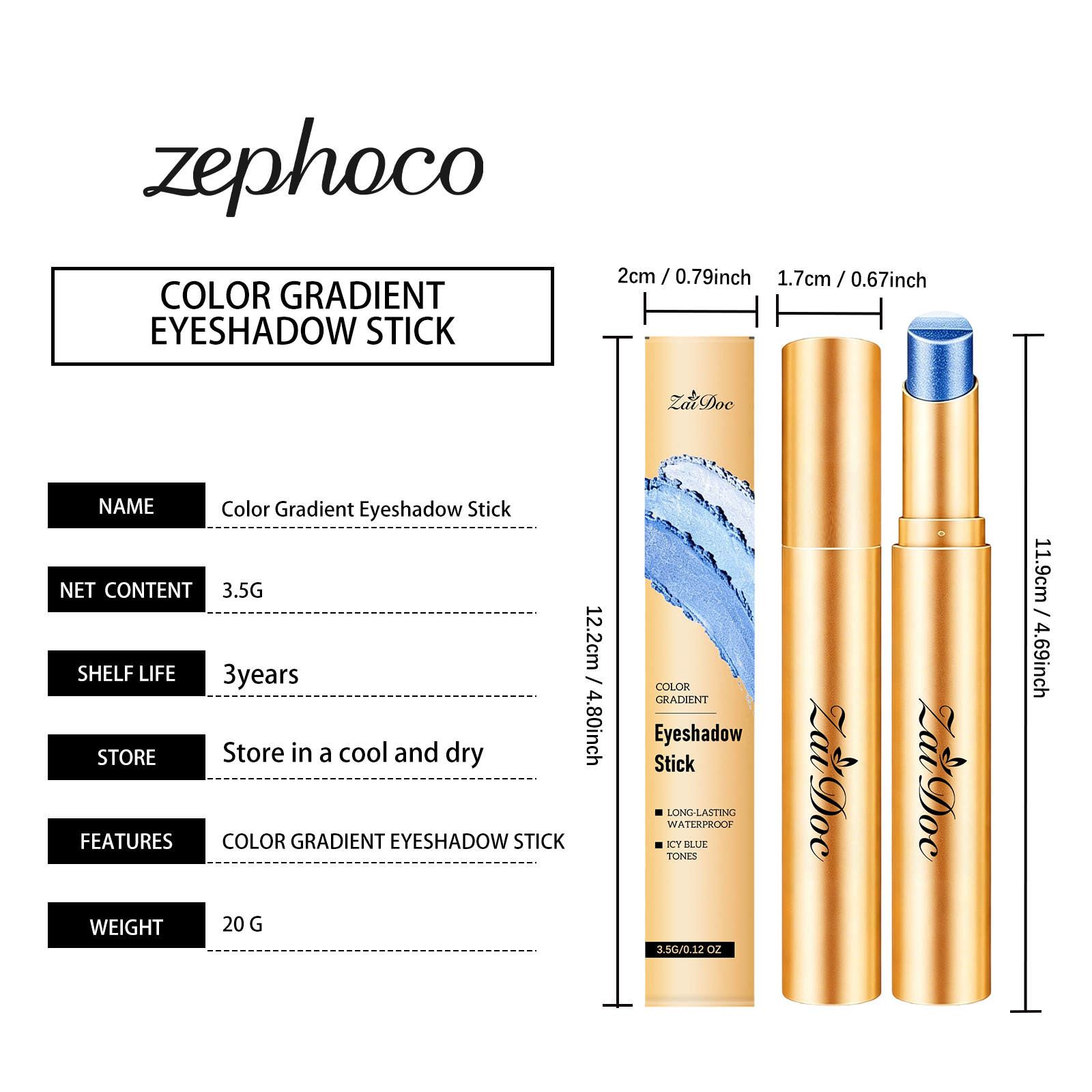 (Pearlescent Earth Tone) Eyeshadow Stick Long Lasting Multi Color Silky Pigmented Compact Bright Create Makeup Look For Daily Beauty Styling