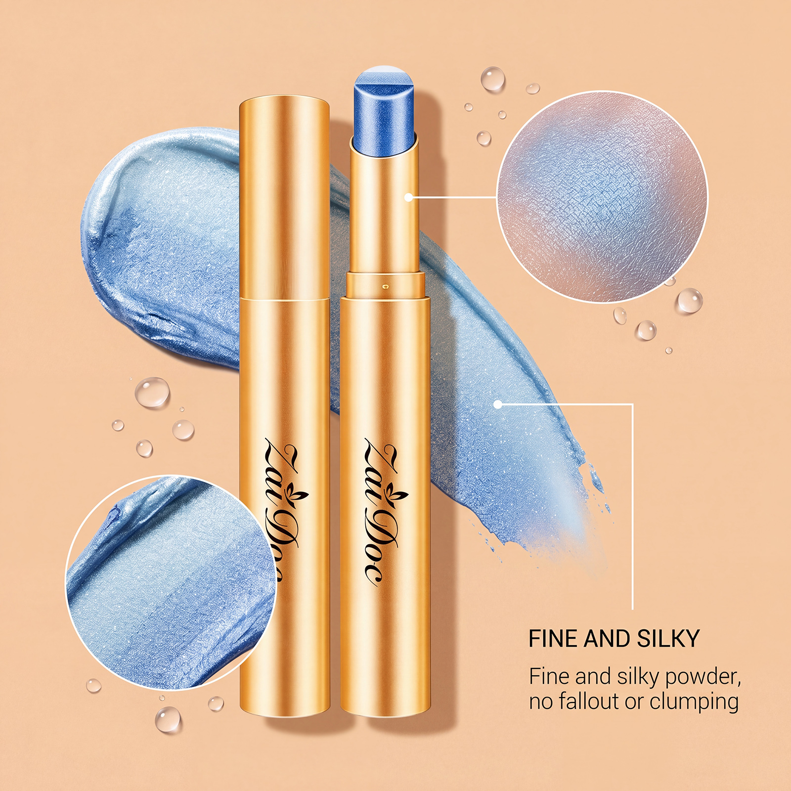 (Pearlescent Earth Tone) Eyeshadow Stick Long Lasting Multi Color Silky Pigmented Compact Bright Create Makeup Look For Daily Beauty Styling