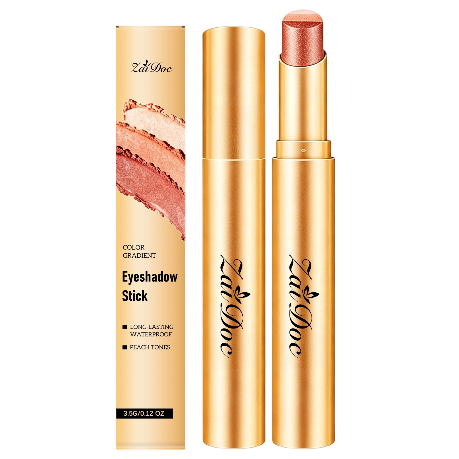 (Pearlescent Earth Tone) Eyeshadow Stick Long Lasting Multi Color Silky Pigmented Compact Bright Create Makeup Look For Daily Beauty Styling