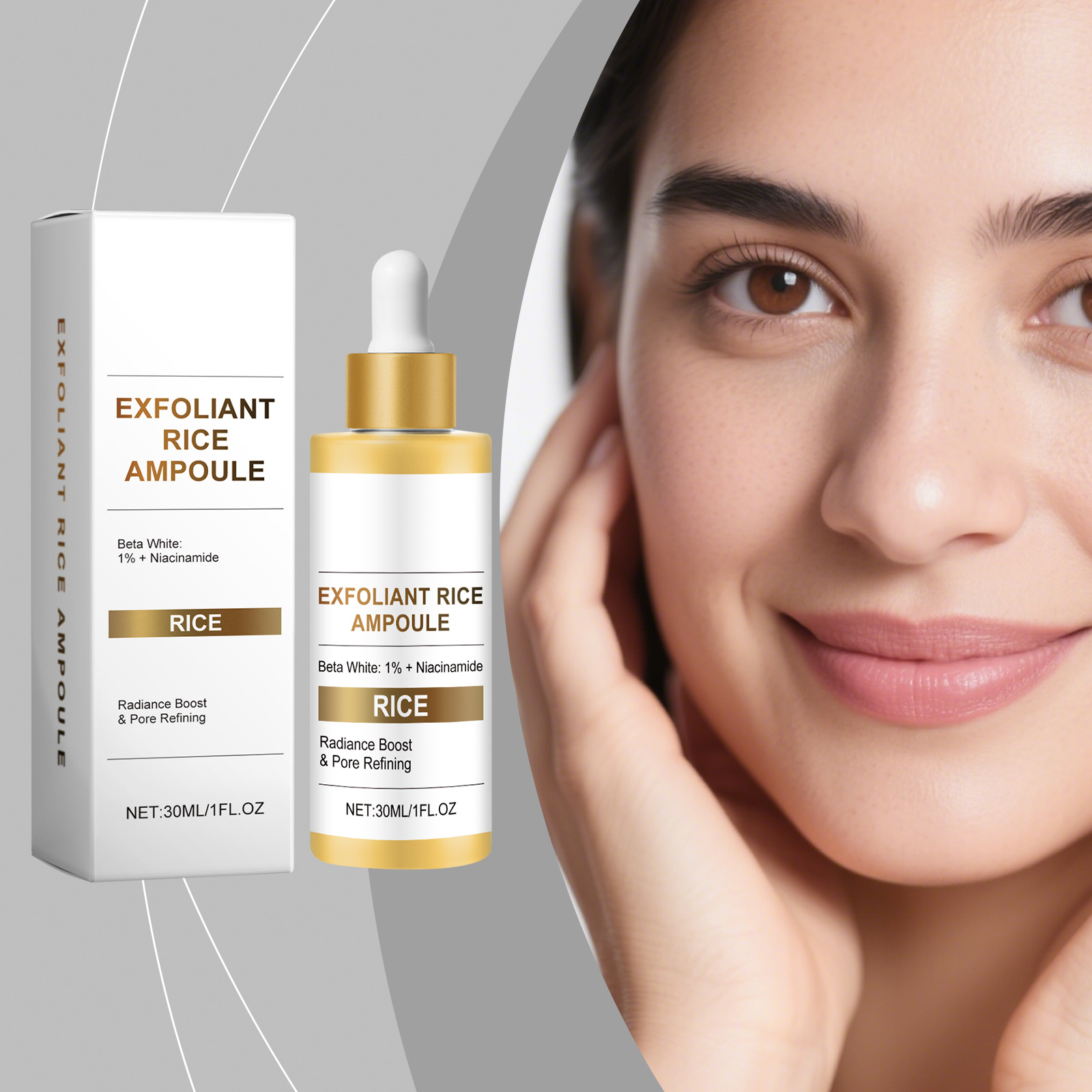 Rice Essence Liquid Exfoliating Cleansing Refreshing Non Sticky Nourishing Smooth Moisturizing Facial Skin Care Product