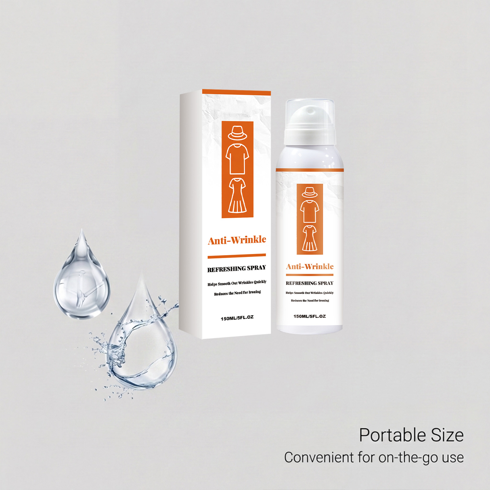Garment Care Refreshing Spray Mild Formula Smooth Fabric Fast Remove Creases Daily Shirt Upkeep Soft Long Last Flat Texture