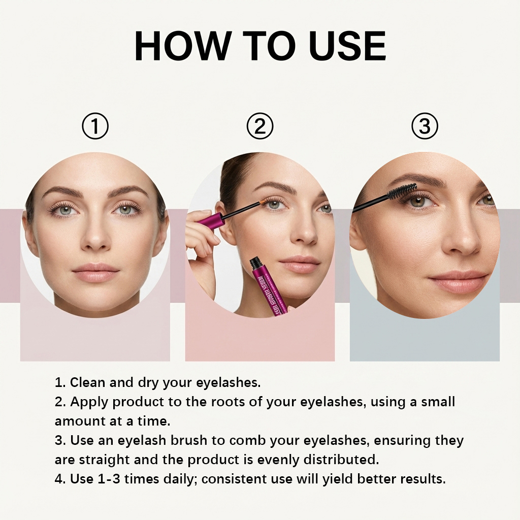 Eyelash Serum Daily Apply Moisturize Nourish Root Soft Curly Light Shine Delicate Bright Make Up