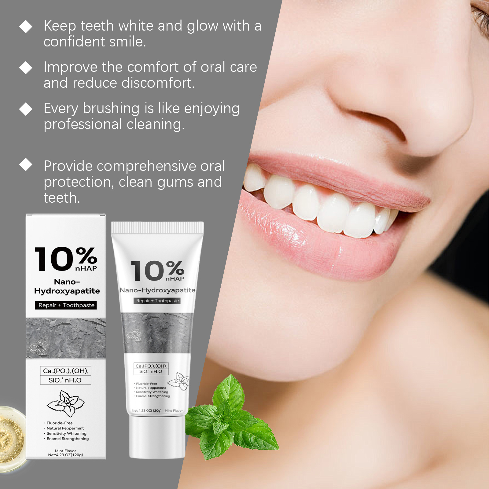 Whitening Repair Toothpaste Daily Gum Care Mild Clean Fresh Teeth Protect Stain Dirt Removal