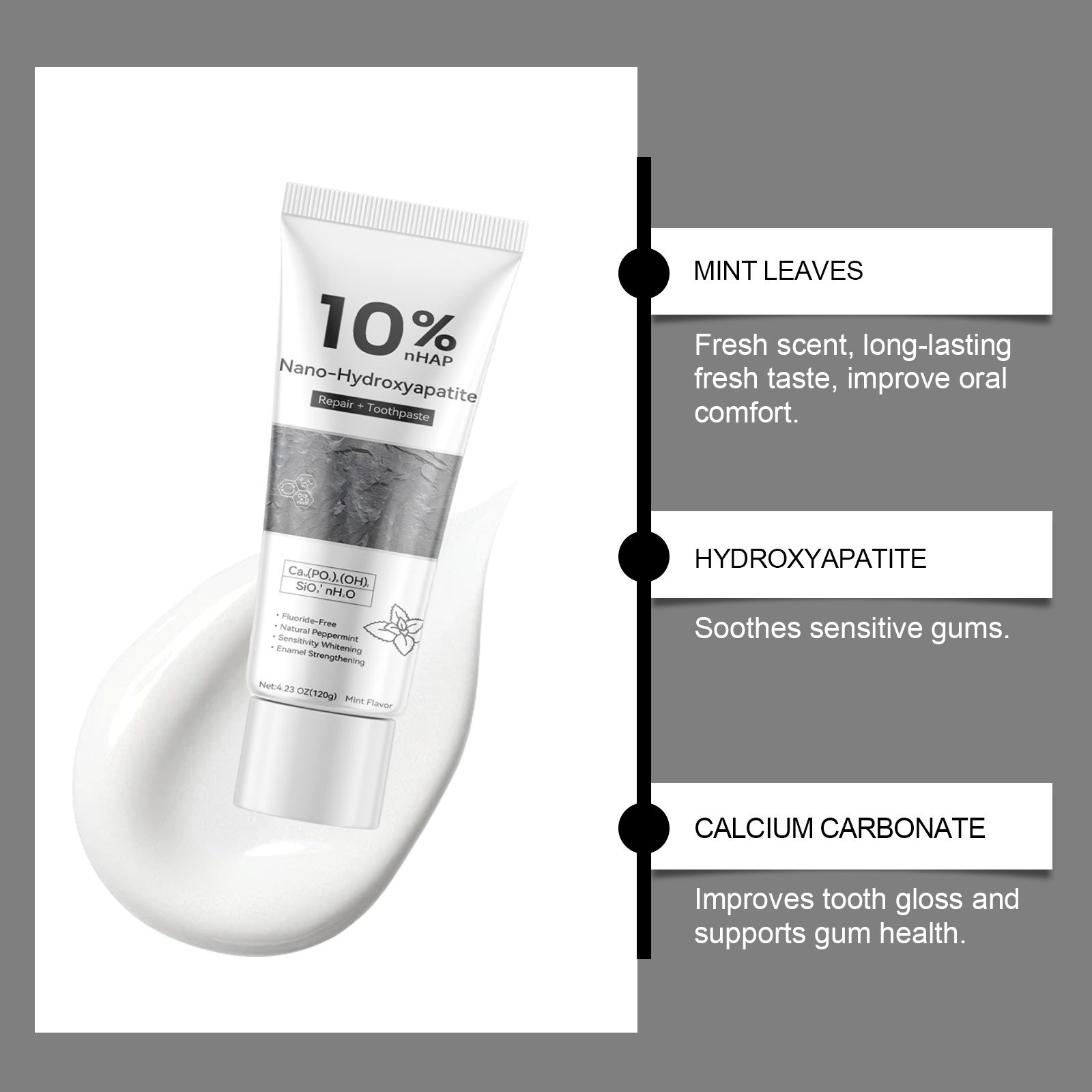 Whitening Repair Toothpaste Daily Gum Care Mild Clean Fresh Teeth Protect Stain Dirt Removal
