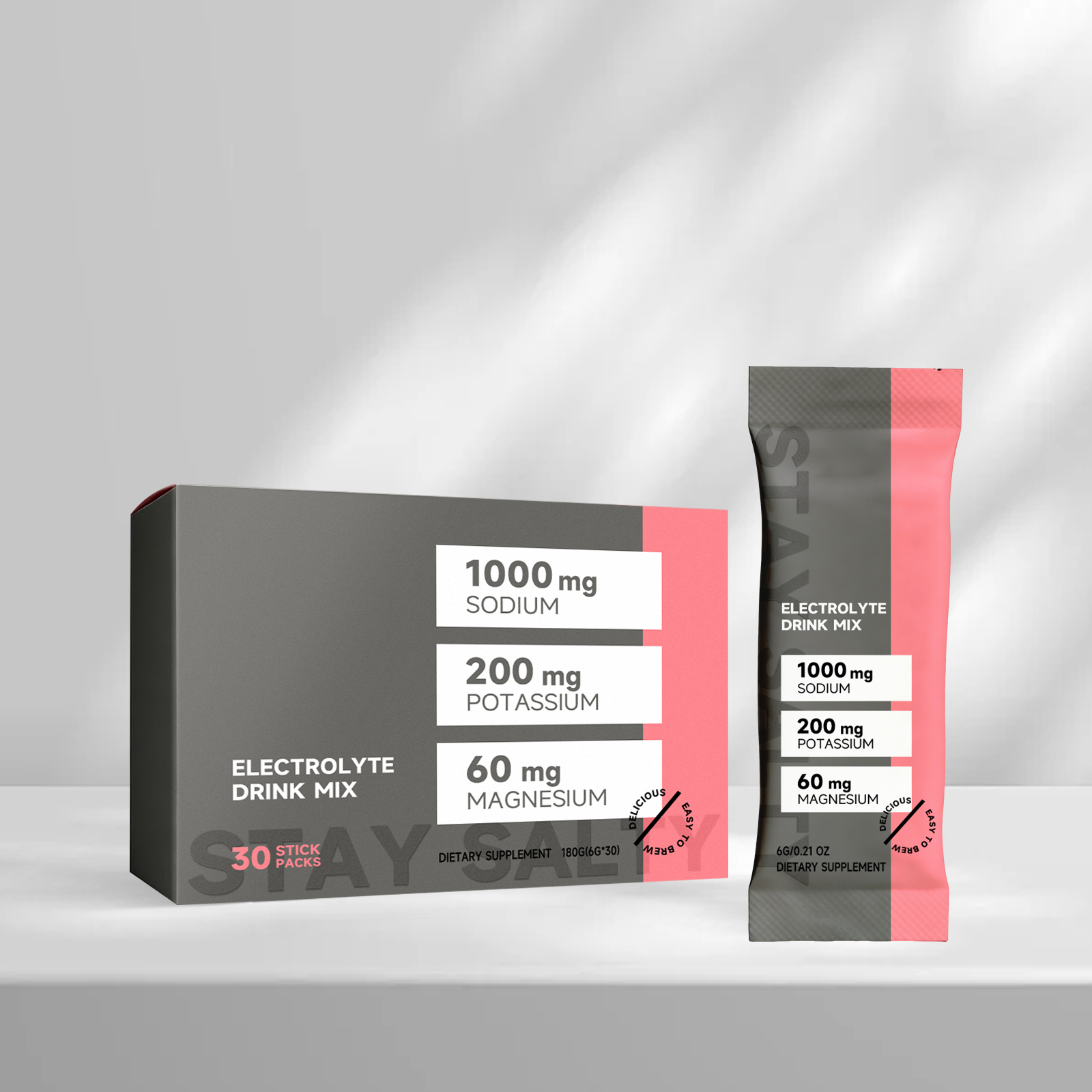 Electrolyte Energy Supplement Powder Mild Gentle Portable Daily Body Vitality Strength Boost Active Healthy Natural Care