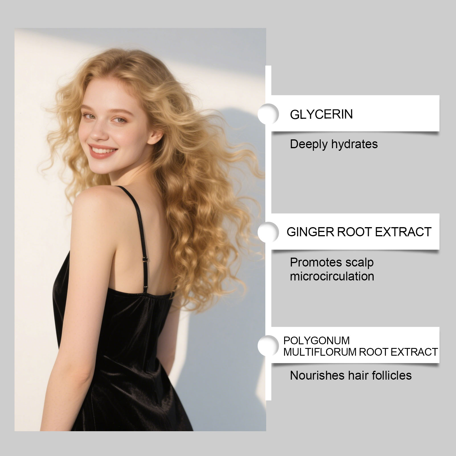 Hair Care Liquid Mild Formula Protect Hair Strands Fluffy Natural Daily Hair Soft Care Lotion Gentle Nourish Smooth Texture