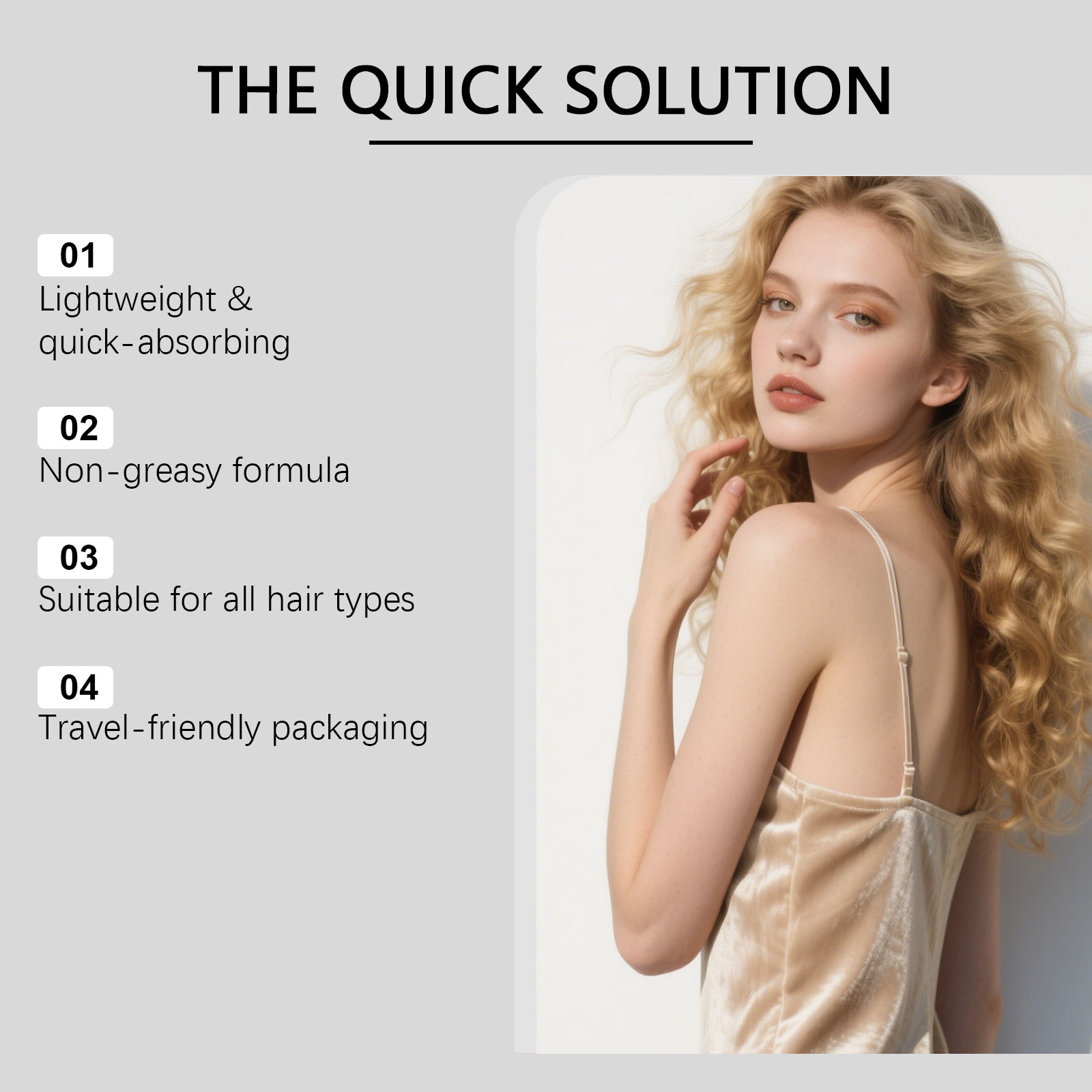 Hair Care Liquid Mild Formula Protect Hair Strands Fluffy Natural Daily Hair Soft Care Lotion Gentle Nourish Smooth Texture