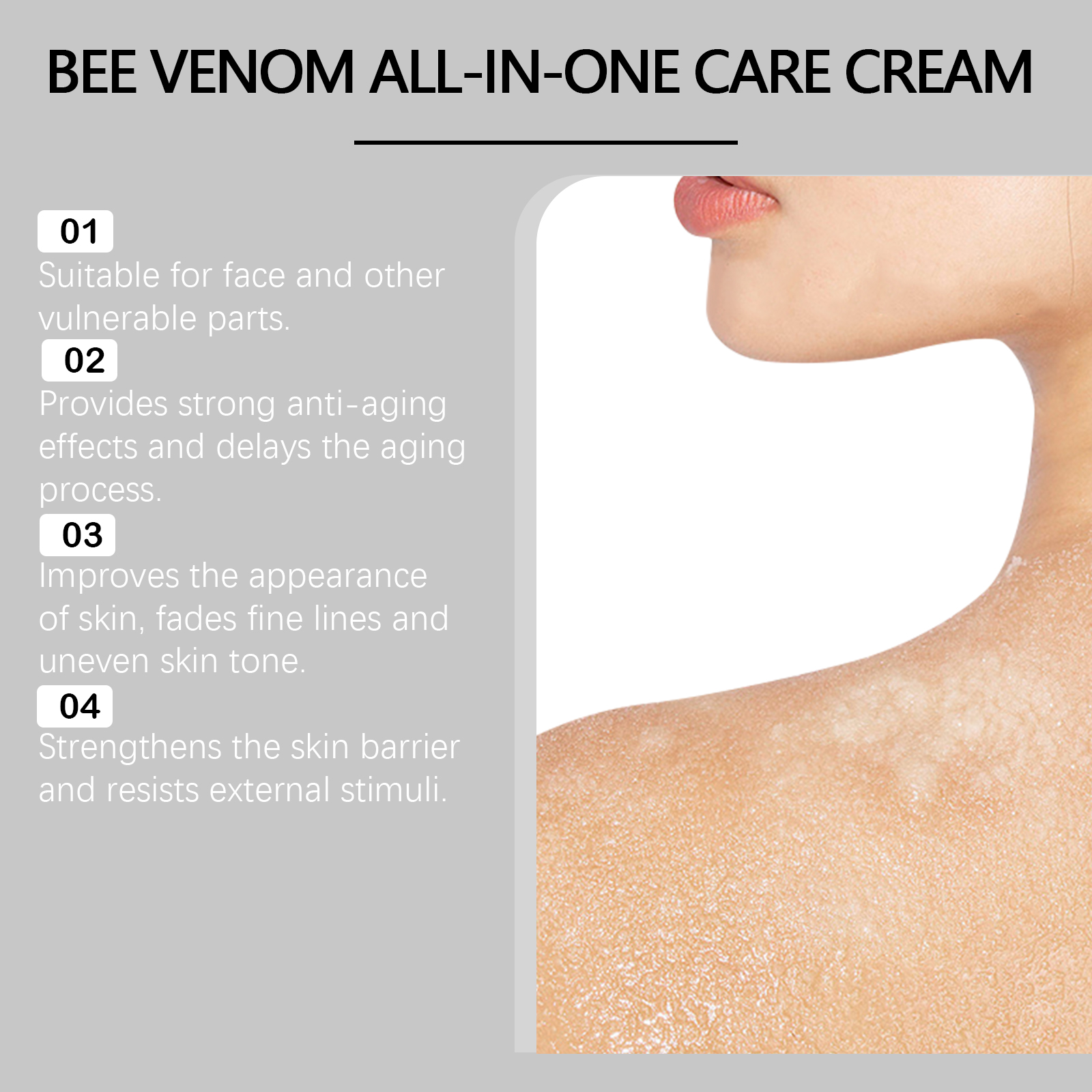 Bee Venom Skin Cream Firming Soothing Hydrating Nourishing Moisturizing For Daily Facial Skin Care