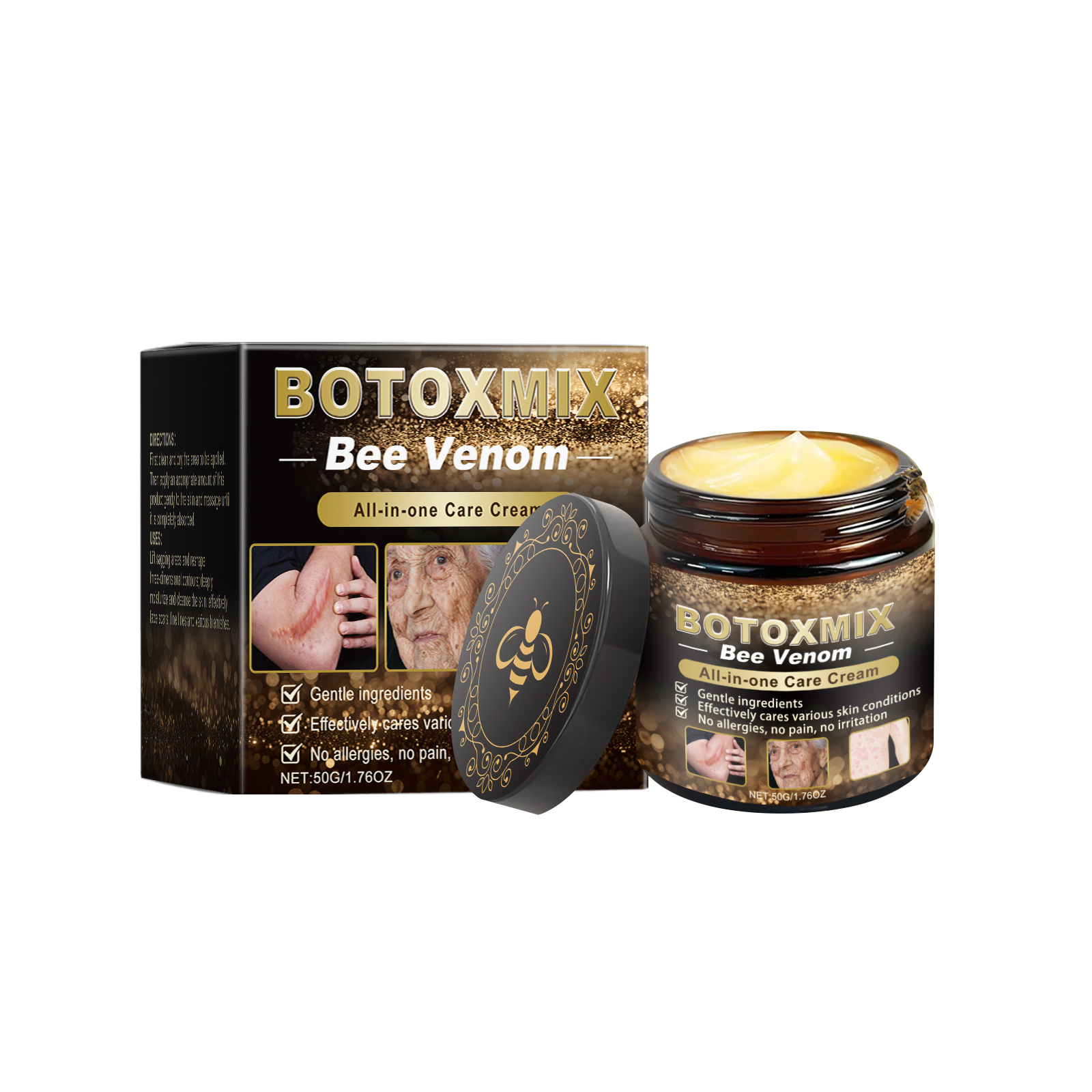 Bee Venom Skin Cream Firming Soothing Hydrating Nourishing Moisturizing For Daily Facial Skin Care