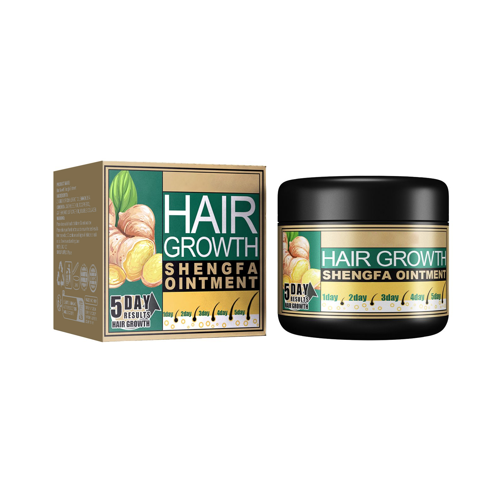 Ginger Hair Cream Nourish Dry Frizzy Hair Nutritious Soft Shiny Smooth Scalp Massage Care Ointment