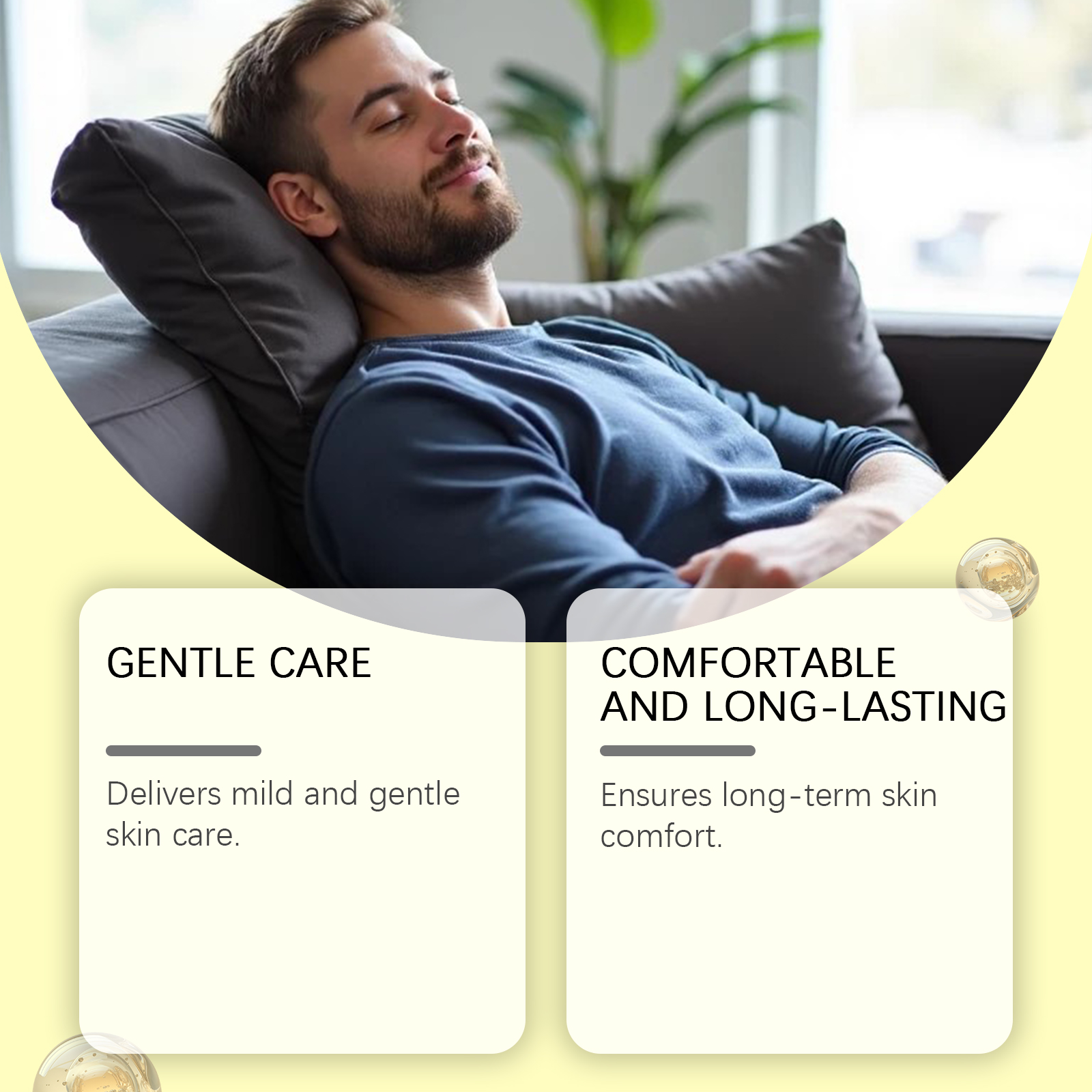 Male Skin Care Gel Mild Soft Fresh Hydrating Moisturizing Body Massage Daily Gentle Treatment