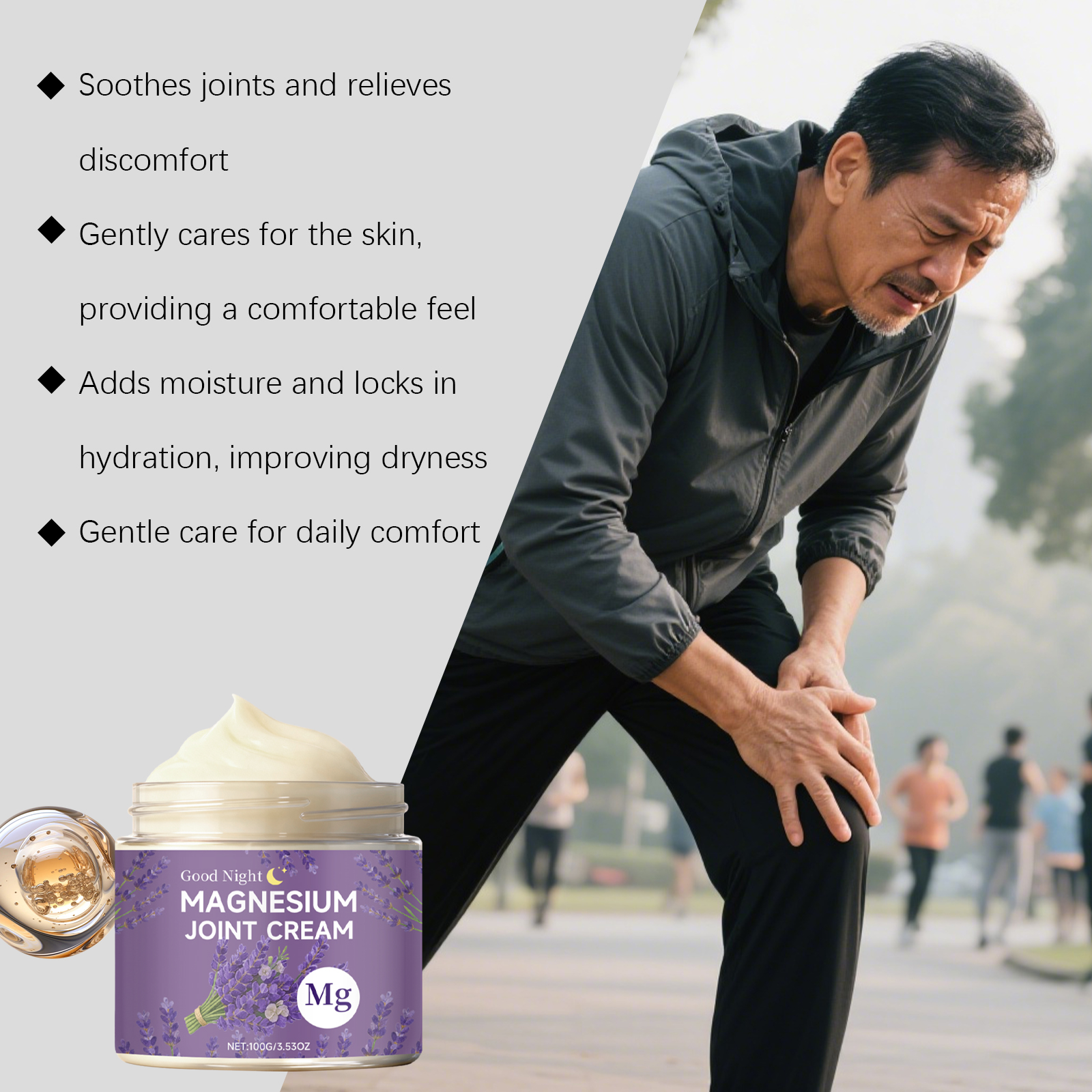 Lavender Joint Care Cream Mild Moisturizing Fragrant For Knee Wrist Daily Skin Smear Maintenance