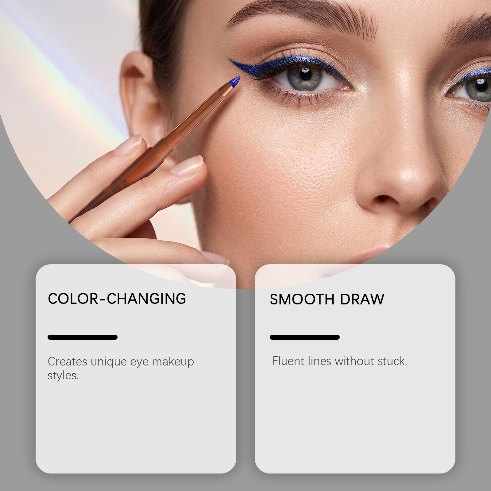 (01) Halloween Color Shifting Eyeliner Pen Rich Pigment Bright Glam Festival Eye Makeup Decoration