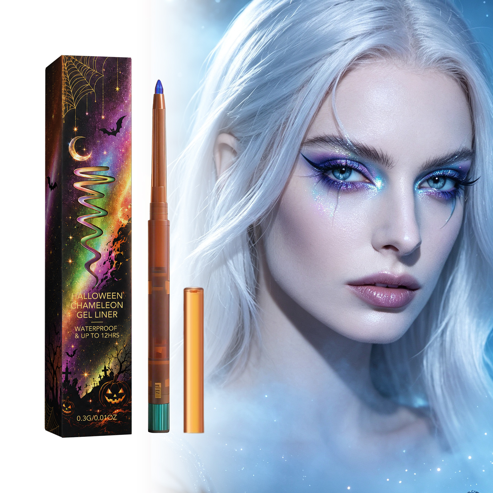 (01) Halloween Color Shifting Eyeliner Pen Rich Pigment Bright Glam Festival Eye Makeup Decoration