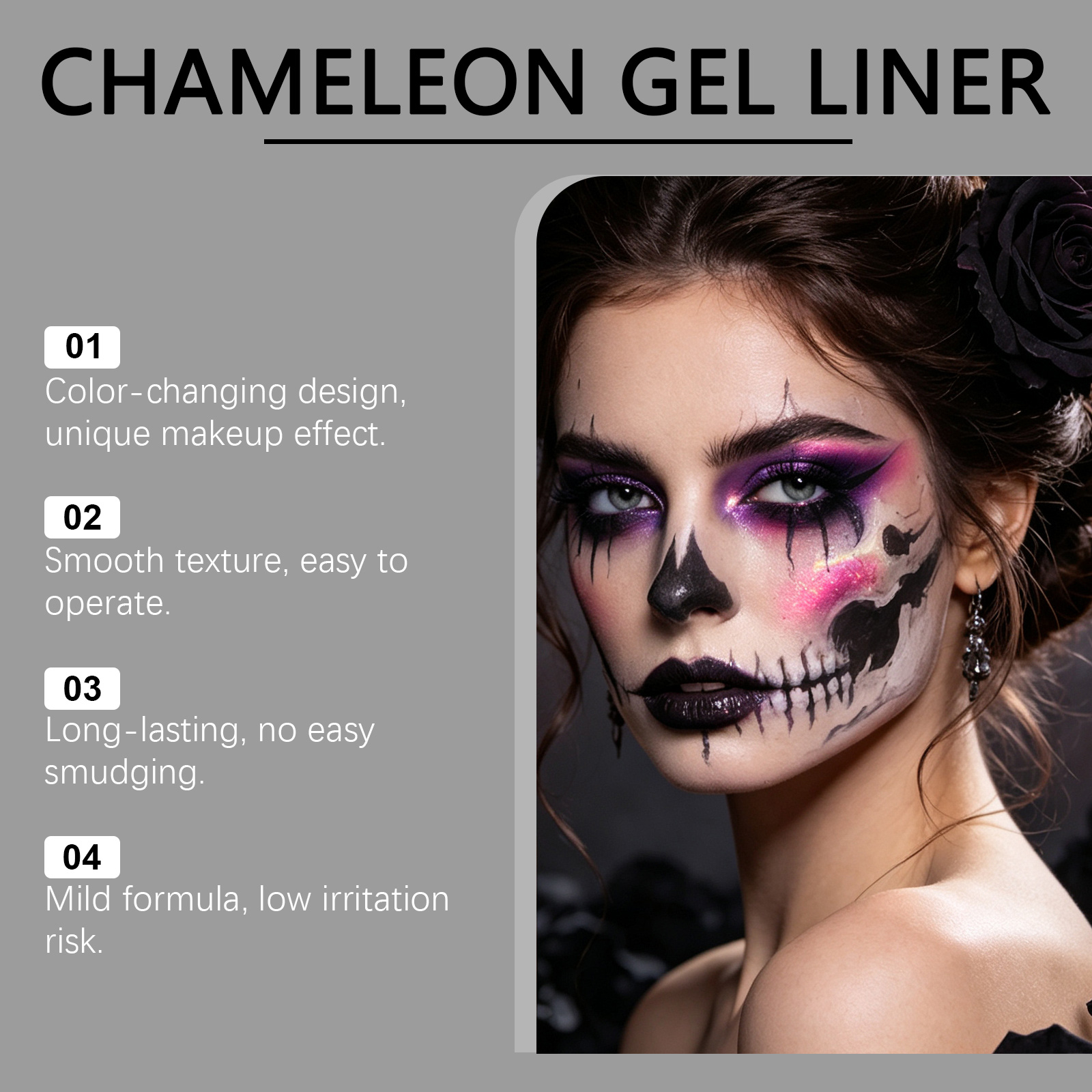 (01) Halloween Color Shifting Eyeliner Pen Rich Pigment Bright Glam Festival Eye Makeup Decoration