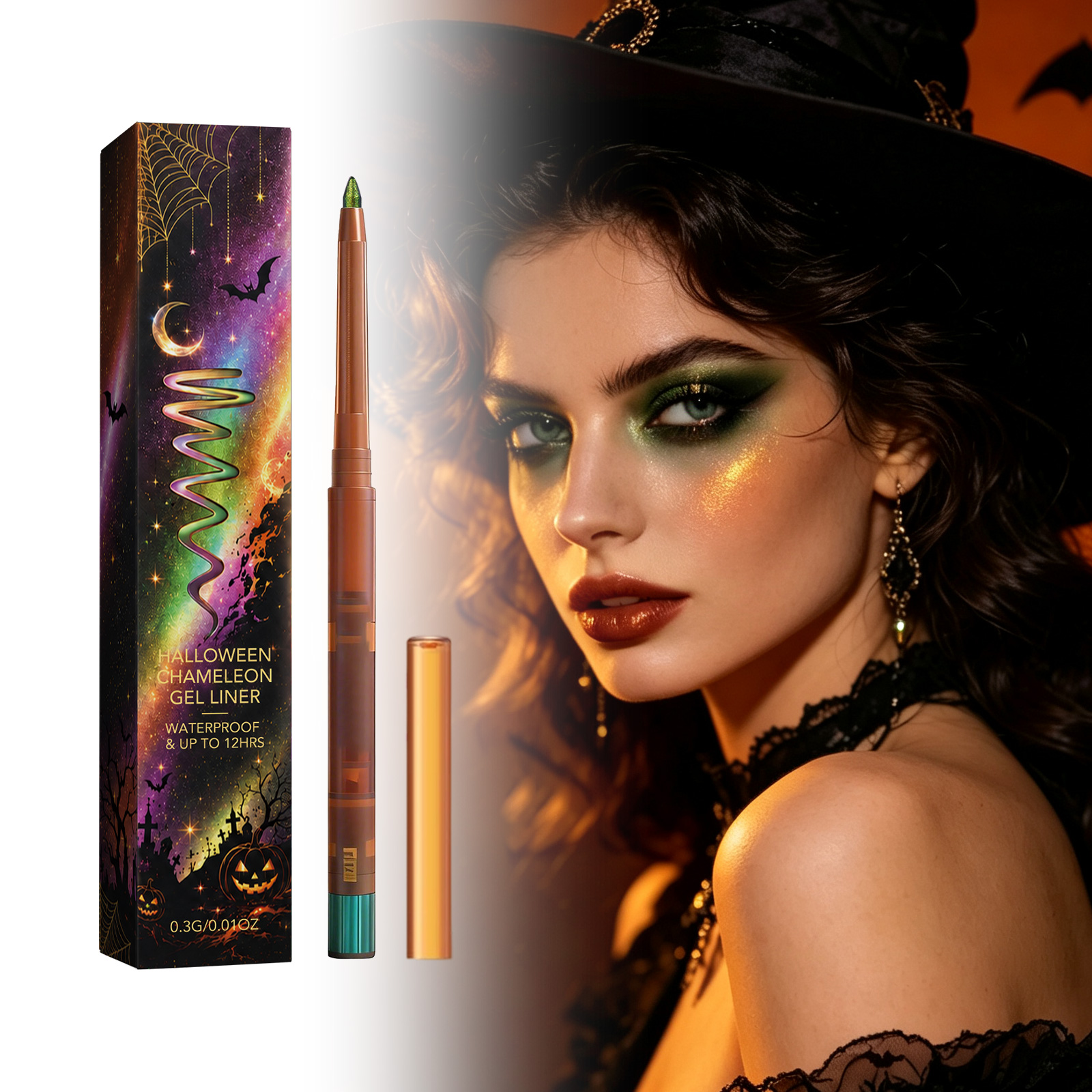 (01) Halloween Color Shifting Eyeliner Pen Rich Pigment Bright Glam Festival Eye Makeup Decoration