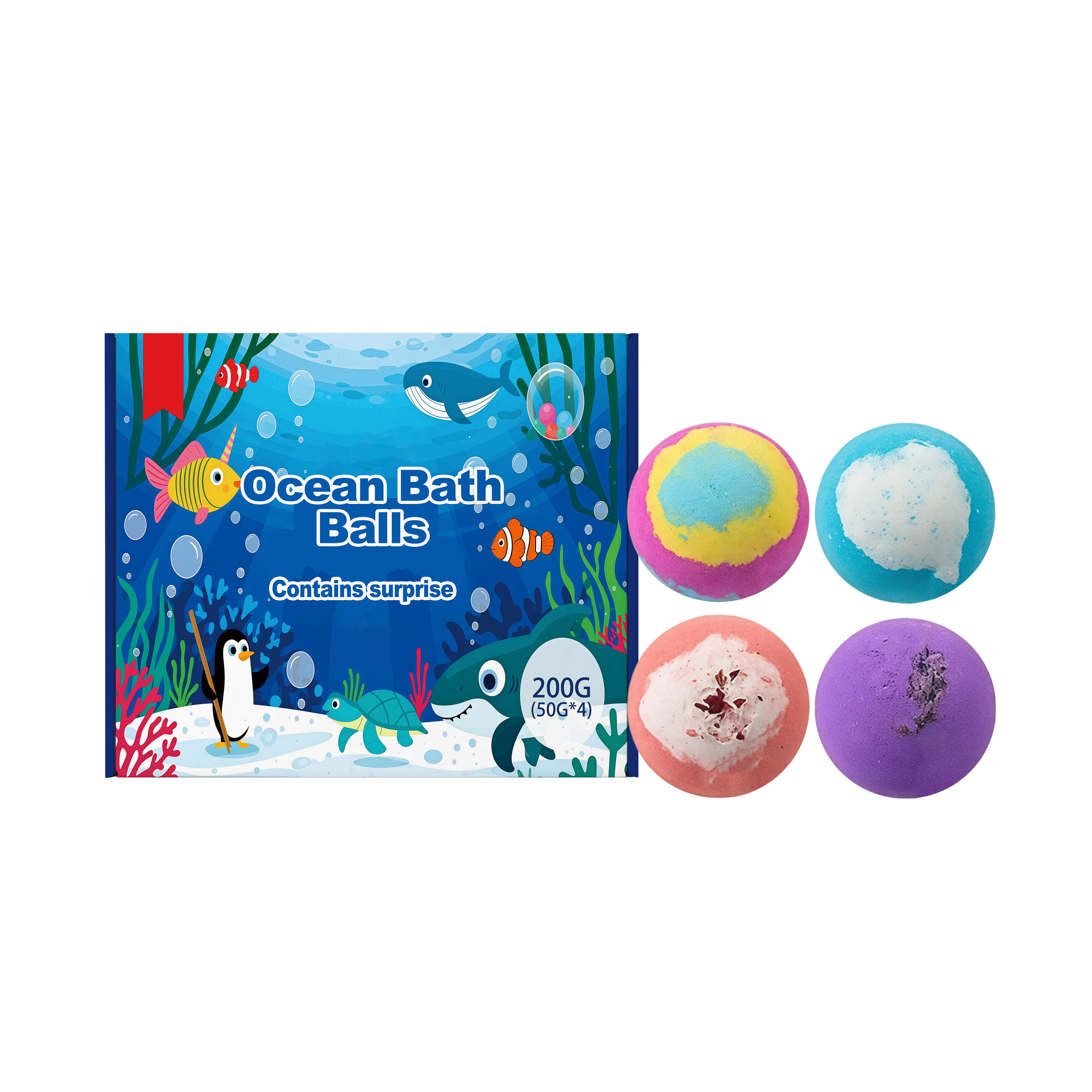 Ocean Bath Ball Mild Care Moisturizing Delicate Rich Foam Body Skin Daily Shower Clean Care