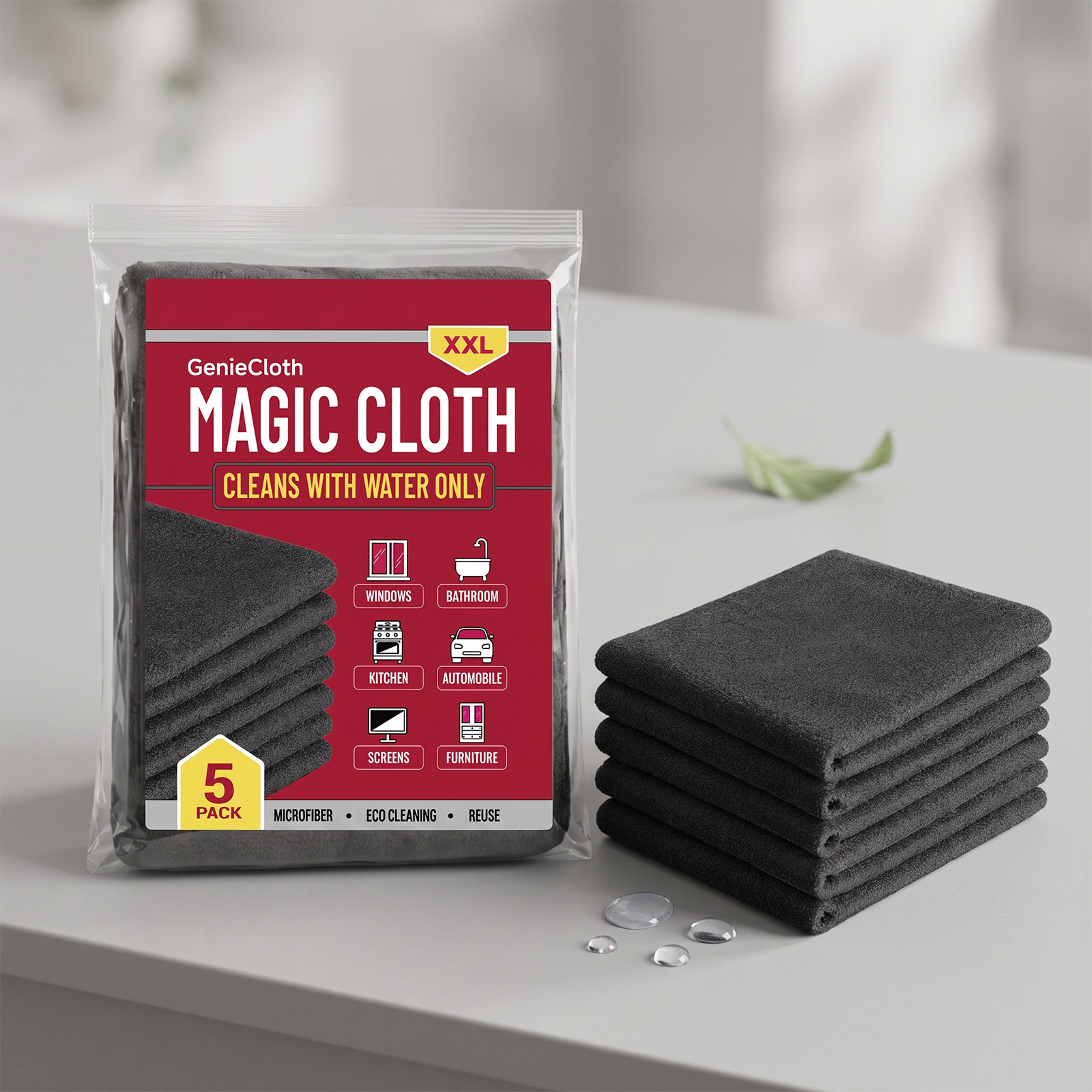 Magic Cloth Soft WaterAbsorbent Clean StreakFree LintFree Household GlassWipe Bathroom LivingRoom DustRemoval