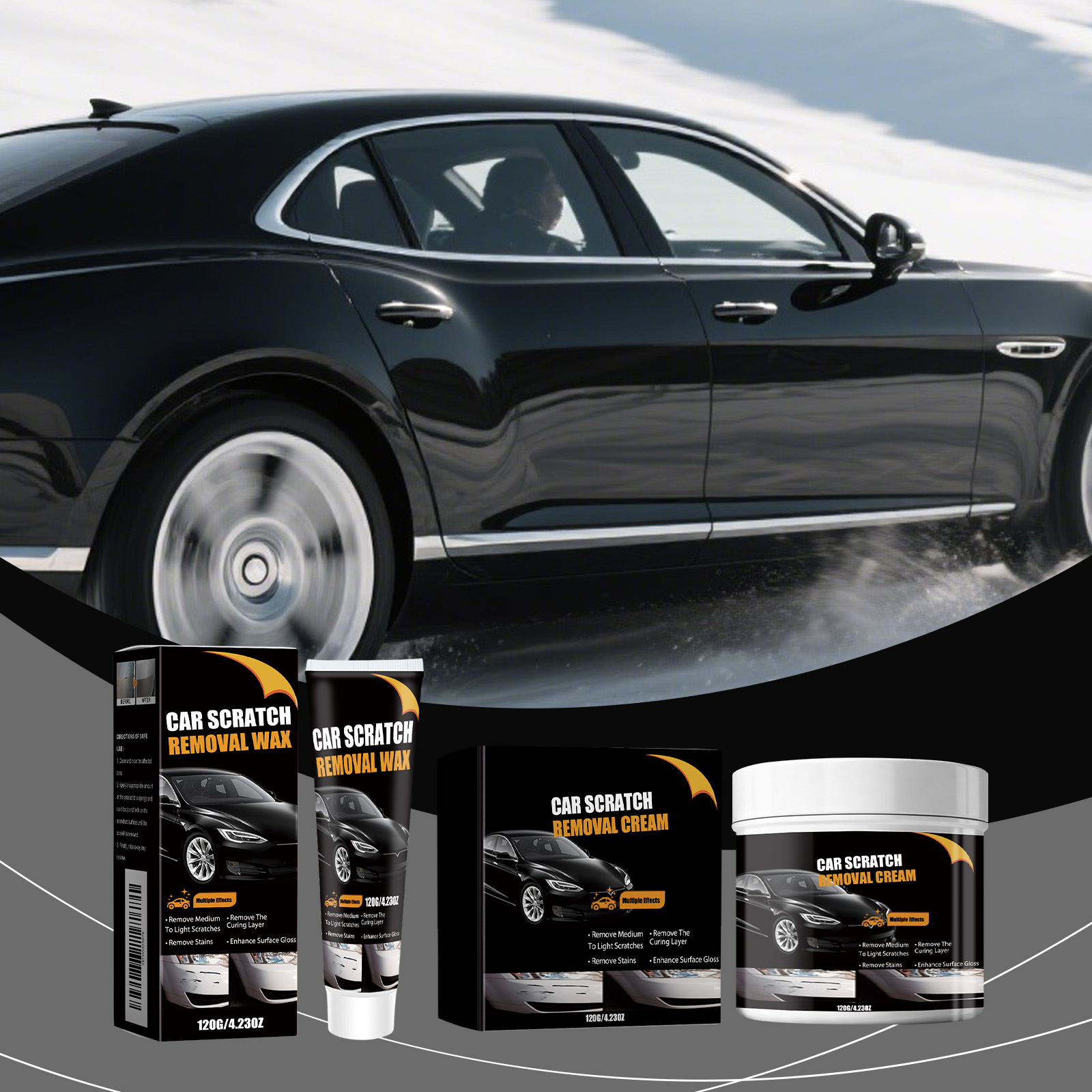 Car Scratch Paste Paint Scuff Rub Maintenance Brighten Gloss Protect Car Surface Portable Paint Repair Care