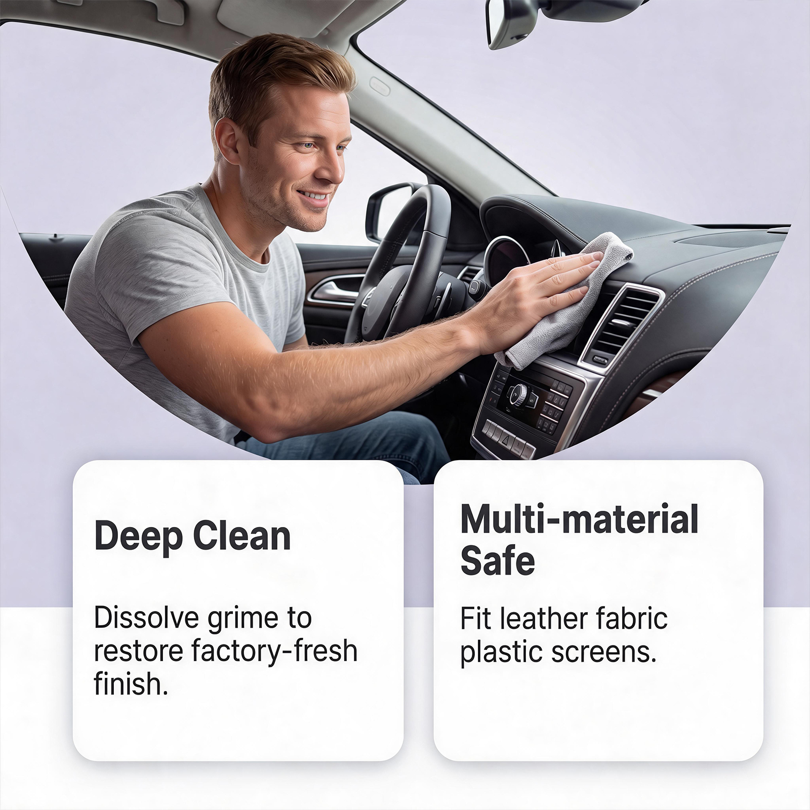 Car Interior Deep Cleaner Gentle Care For Vehicle Inner Surface All Parts