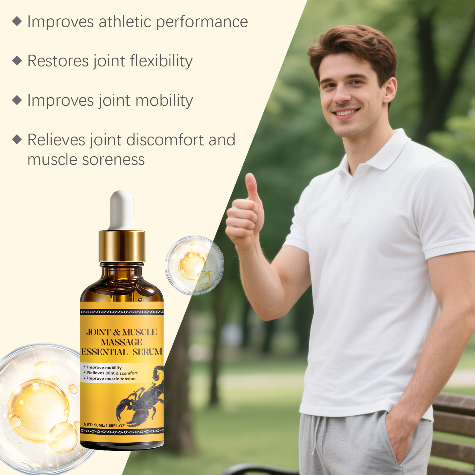 Joint Massage Essence Liquid Mild Moisturizing Body Joint Wrist Knee Comfort Daily External Care Extract