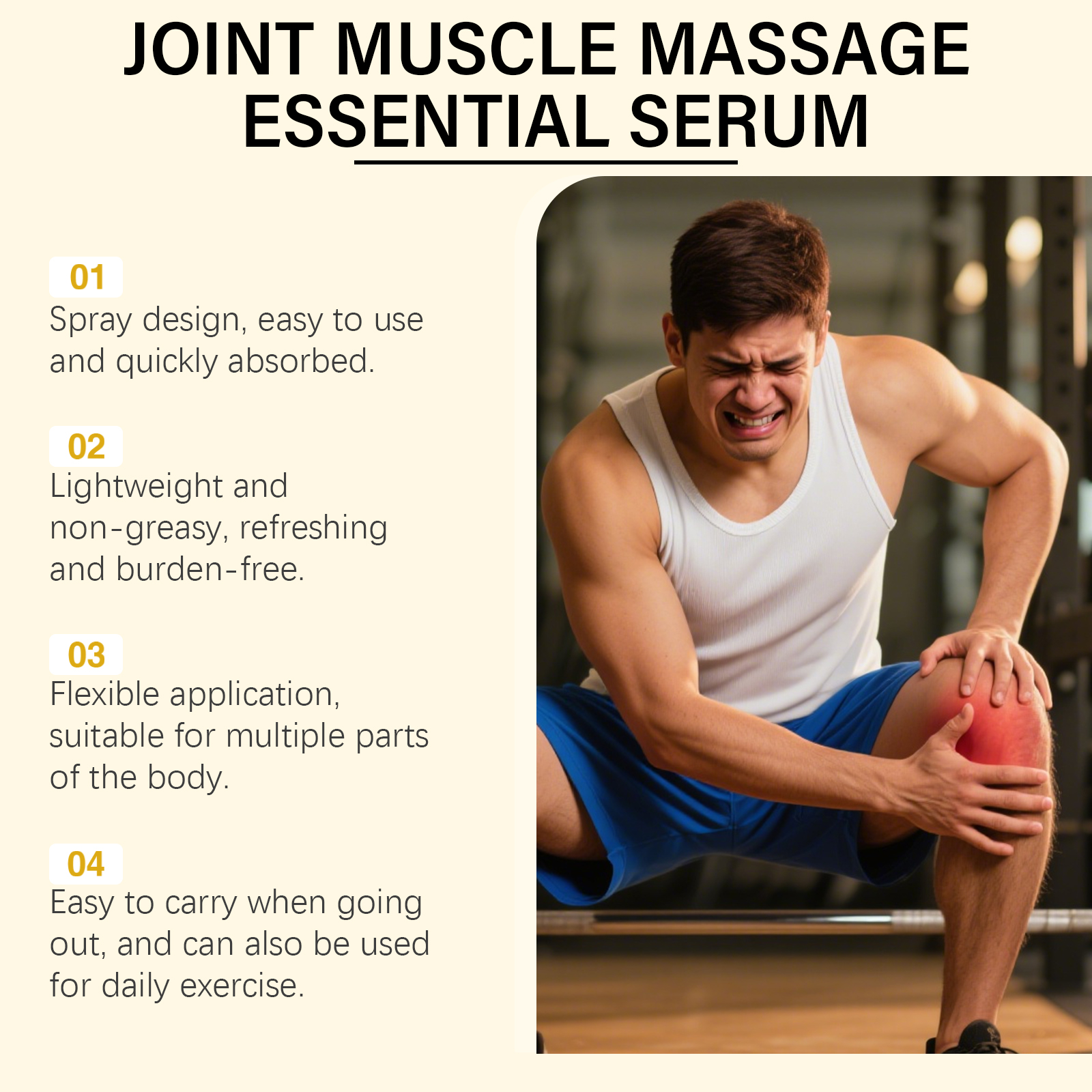 Joint Massage Essence Liquid Mild Moisturizing Body Joint Wrist Knee Comfort Daily External Care Extract