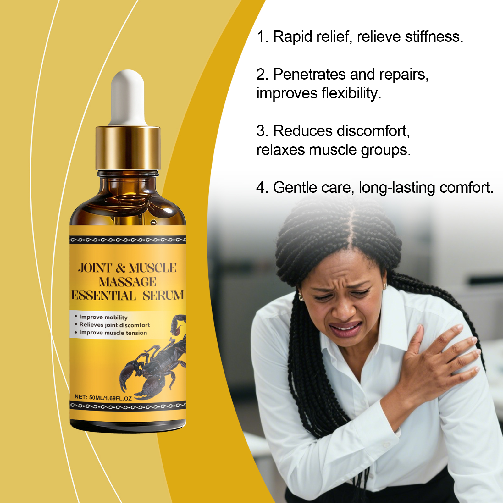 Joint Massage Essence Liquid Mild Moisturizing Body Joint Wrist Knee Comfort Daily External Care Extract