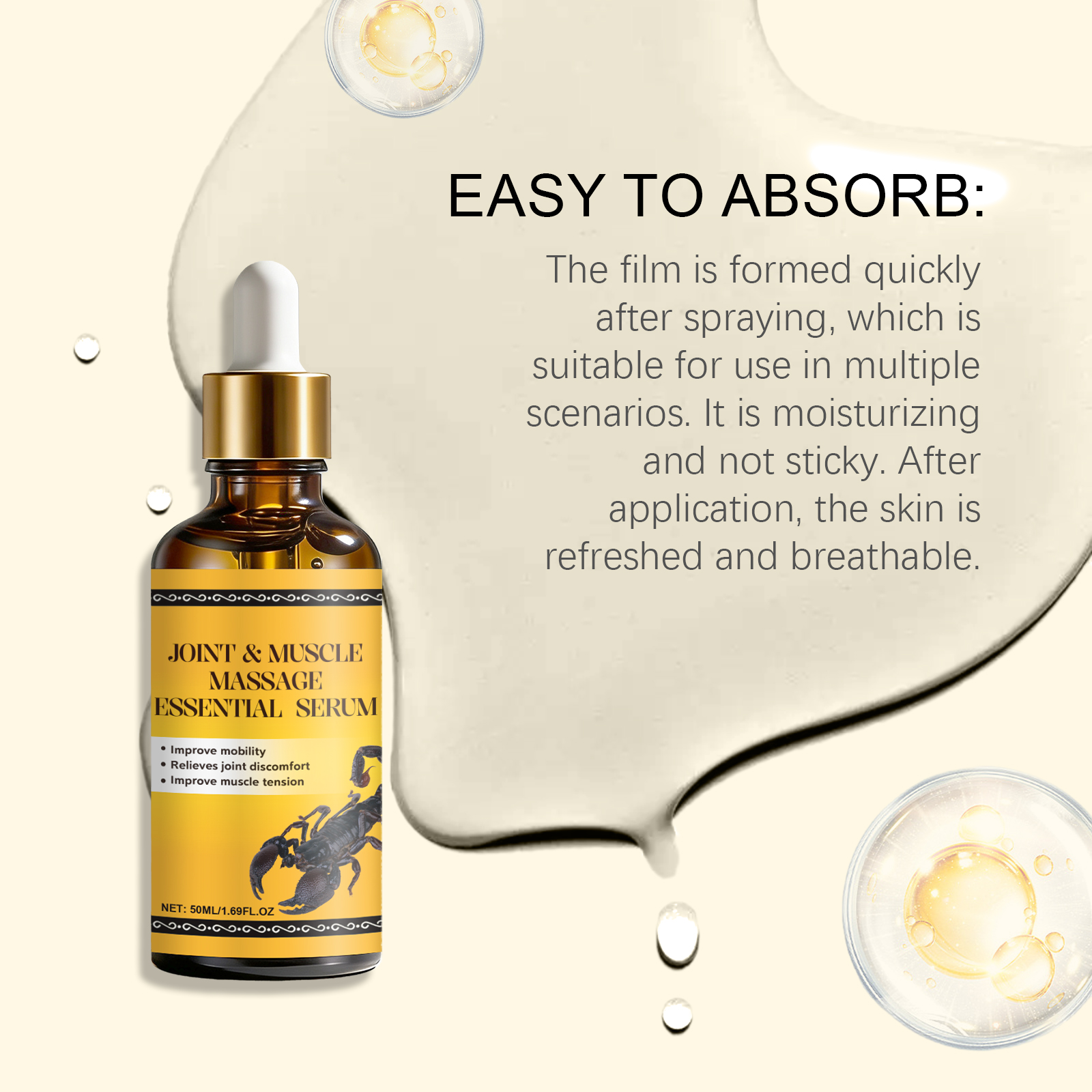Joint Massage Essence Liquid Mild Moisturizing Body Joint Wrist Knee Comfort Daily External Care Extract