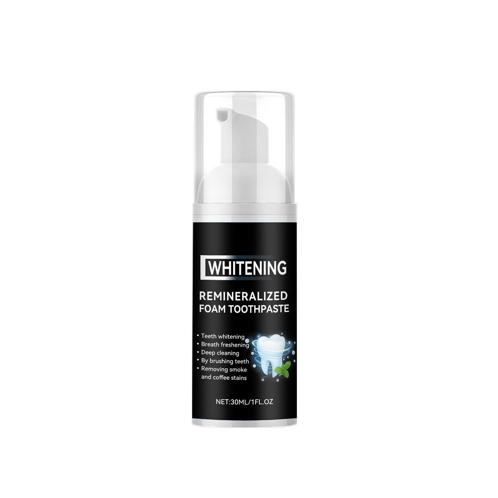 Brightening Dental Mousse Gentle Cleansing Protecting Glossy Teeth Press Type Daily Oral Care