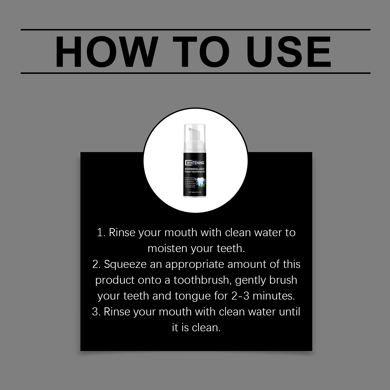 Brightening Dental Mousse Gentle Cleansing Protecting Glossy Teeth Press Type Daily Oral Care