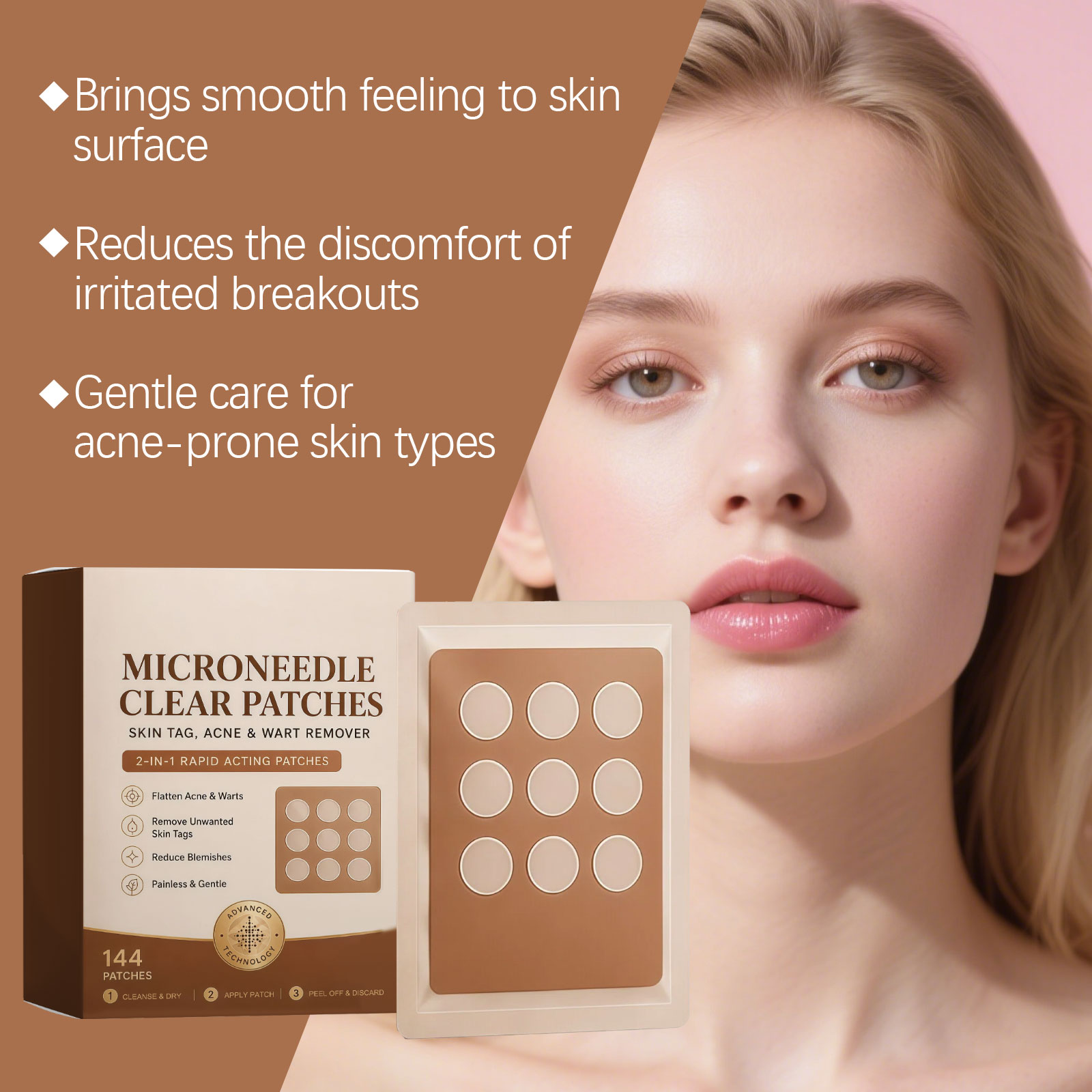 Skin Care Acne Patch Mild Clean Facial Acne Pores Conceal Invisible Fit Skin Friendly