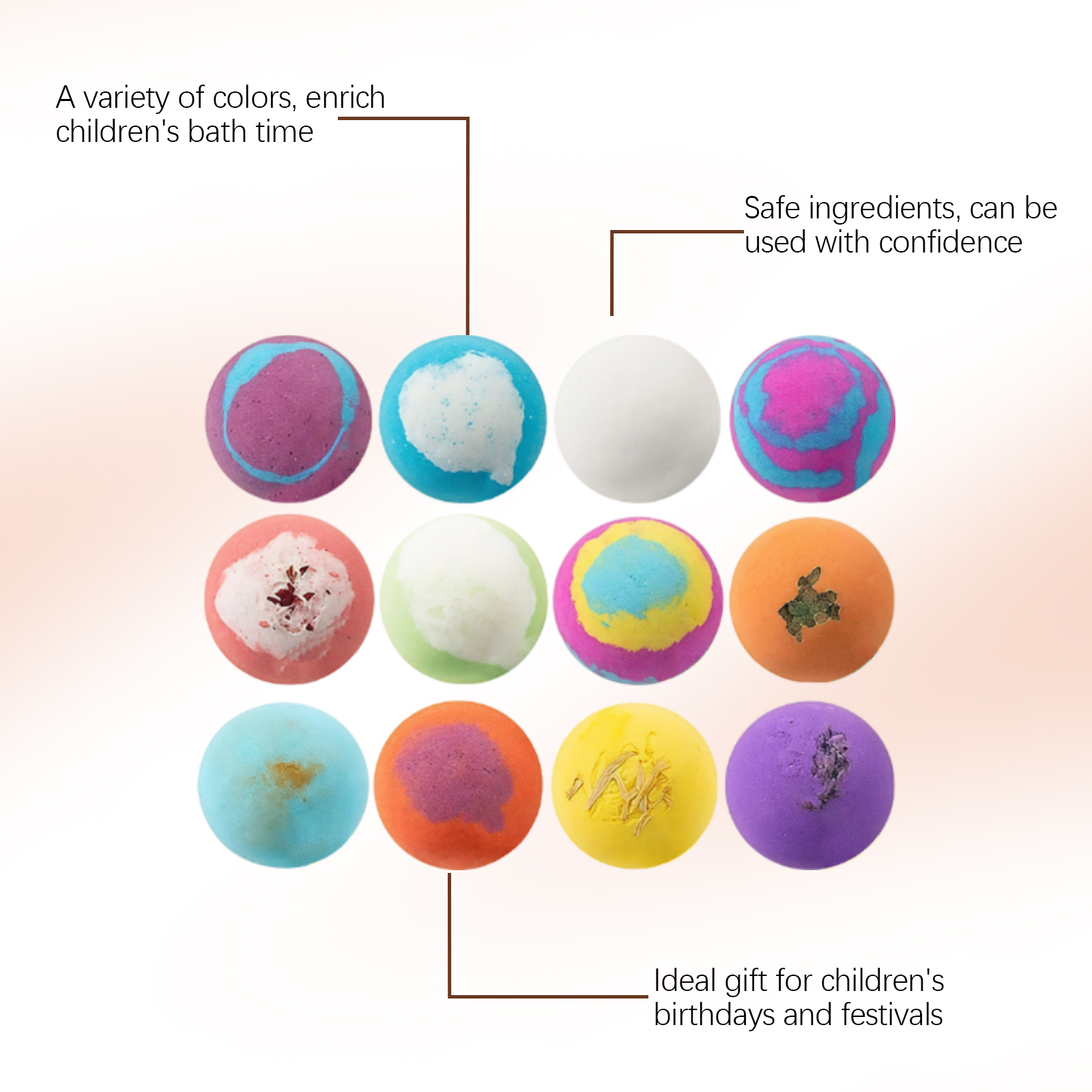 Bath Toy Ball Set Gentle Care For Body Skin Daily Moisturizing Cleansing Care Fun Bath Balls